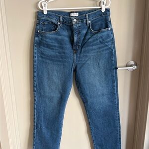 LOFT “The Slim” medium-blue ankle jeans, size 14